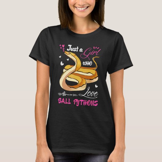 Kugelpython Frauen Nur Ein Mädchen Das Kugelpython T-Shirt (Vorderseite)