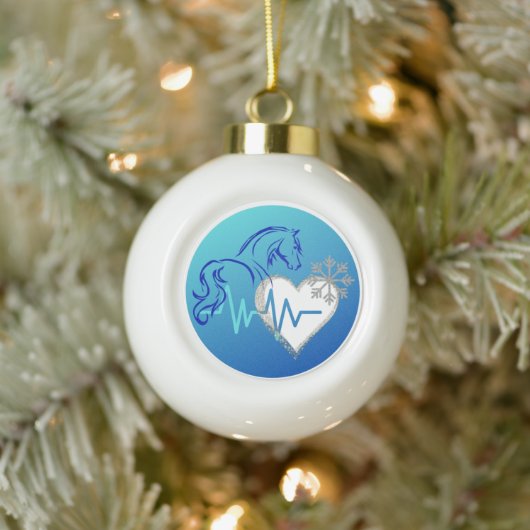 Kugelschmuck Winter Logo Keramik Kugel-Ornament (Baum)