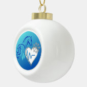 Kugelschmuck Winter Logo Keramik Kugel-Ornament (Rechts)
