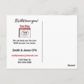 Kugelschreiber auf Steuerformular Postkarte (Rückseite)