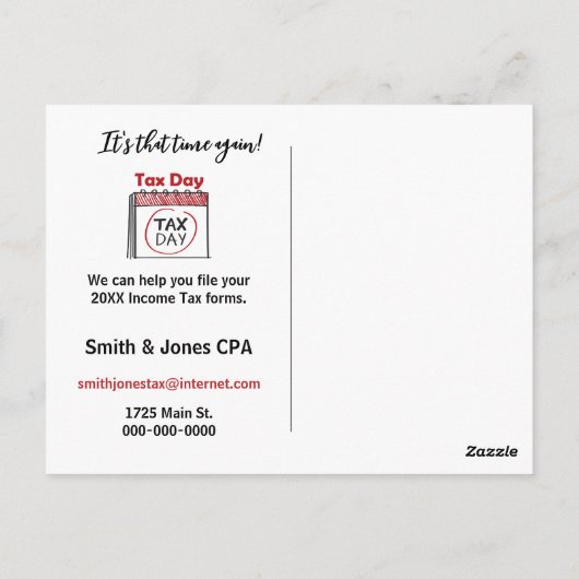 Kugelschreiber auf Steuerformular Postkarte (Rückseite)