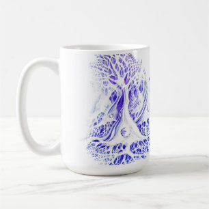 Kugelschreiber für Pyramidenneuronen zeichnend Kaffeetasse