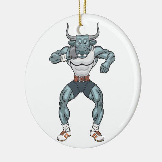 Kugelstier Keramik Ornament (Links)