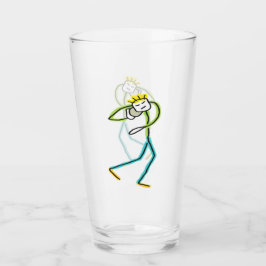 Kugelstoß Stickman Glas