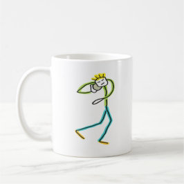 Kugelstoß-Stickman Kaffeetasse