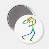 Kugelstoß Stickman Magnet (Vorderseite/Rückseite)