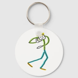 Kugelstoß-Stickman Schlüsselanhänger