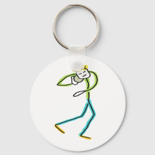 Kugelstoß-Stickman Schlüsselanhänger
