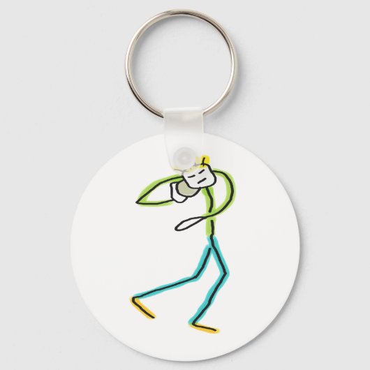 Kugelstoß-Stickman Schlüsselanhänger (Vorderseite)