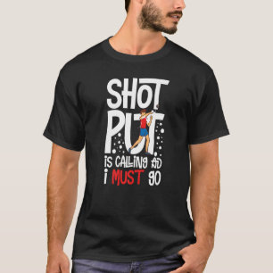 Kugelstoßen Werfen Leichtathletik Ballwerfer Tra T-Shirt