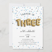 Kugeltyp | Einladung Dritter Geburtstag (Vorderseite)
