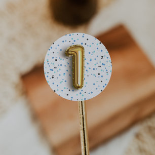 Kugeltyp   Erste Geburtstagspartei Runder Aufkleber