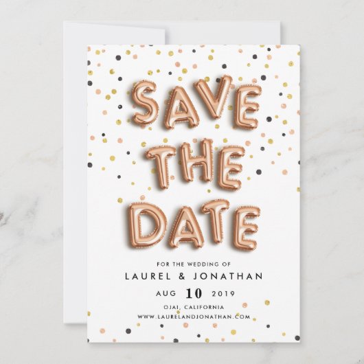 Kugeltyp | Save the Date Karte (Vorderseite)