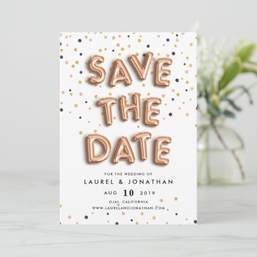 Kugeltyp | Save the Date Karte (Stehend Vorderseite)