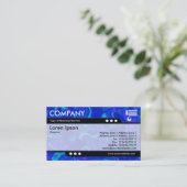 Kugelzug - Blaue Gesichter Visitenkarte (Stehend Vorderseite)