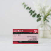 Kugelzug - rot gebürstete Textur Visitenkarte (Stehend Vorderseite)