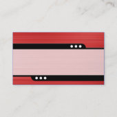 Kugelzug - rot gebürstete Textur Visitenkarte (Rückseite)