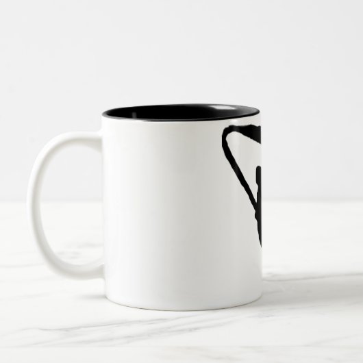 Kuginh™ schwarze Katzen-Schädel-Tasse Zweifarbige Tasse (Links)
