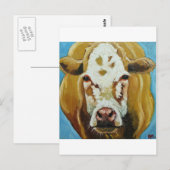 Kuh#425-20x20sc Postkarte (Vorne/Hinten)