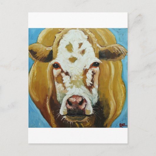 Kuh#425-20x20sc Postkarte (Vorderseite)