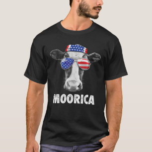 Kuh 4th July Moorica Merica Men American Flag S T-Shirt