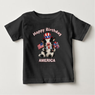 Kuh (5b) Patriotisches Kinder-T-Shirt Baby T-shirt
