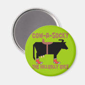 Kuh A Socky Magnet (Vorderseite/Rückseite)