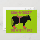 Kuh A Socky Postkarte (Vorne/Hinten)