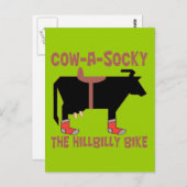 Kuh A Socky Postkarte (Vorne/Hinten)