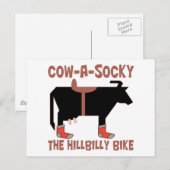 Kuh A Socky Postkarte (Vorne/Hinten)