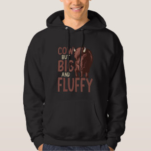 Kuh aber groß und flauschig Buffalo Bison Hoodie