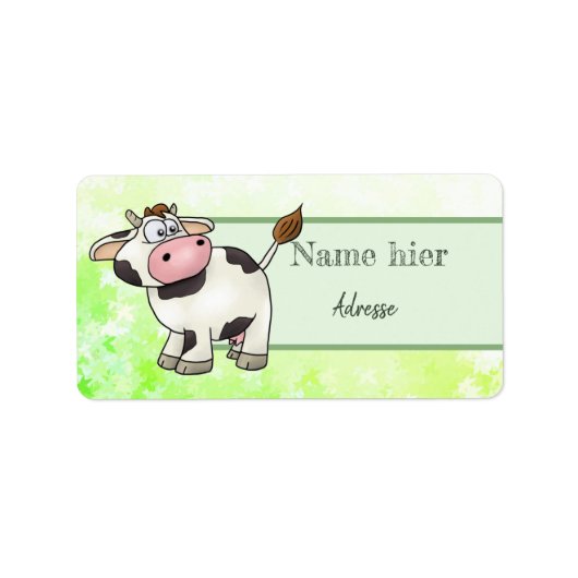 Kuh Adressaufkleber (Vorne)