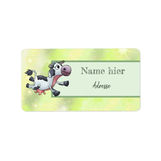Kuh Adressaufkleber (Vorne)