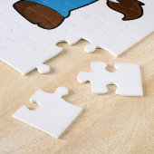 Kuh als Handwerker mit Hammer Puzzle (Seite)