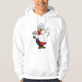 Kuh als Kellner mit Servierplatte Hoodie (Vorderseite)