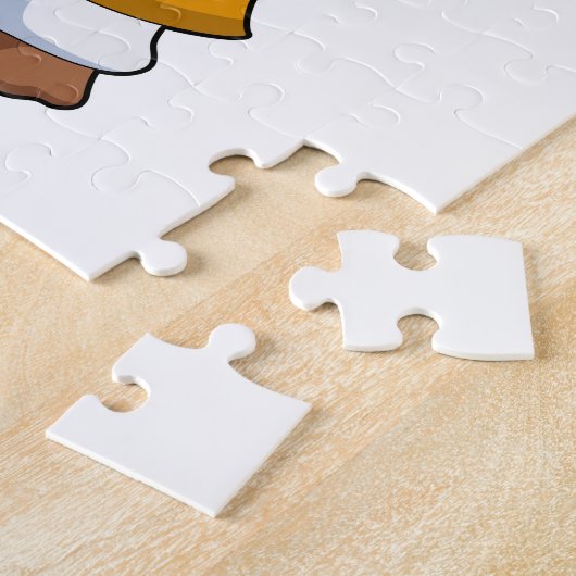 Kuh als Koch mit Teig Puzzle (Seite)