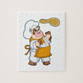 Kuh als Koch mit Teig Puzzle (Vertikal)