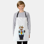 Kuh als Lehrer mit Krawatte Schürze (Getragen)