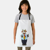 Kuh als Lehrer mit Krawatte Schürze (Insitu)