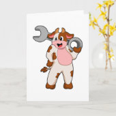 Kuh als Mechanik mit Schlüssel Karte (Gelbe Blume)