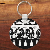 Kuh am Arbeitsplatz Schlüsselanhänger (Vorderseite)