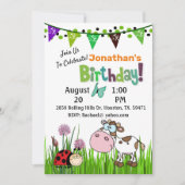 Kuh am Geburtstag des Betriebs Einladung (Vorderseite)
