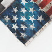 Kuh American Flag Folk Art Fleecedecke (Ecke)