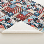 Kuh American Flag Folk Art Sherpadecke (3/4)
