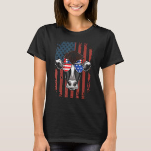Kuh Amerika zum Unabhängigkeitstag 4. Juli T-Shirt