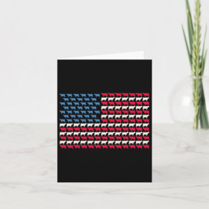 Kuh Amerikanische Flagge Färse USA 4. Juli Farm Ri Karte
