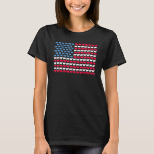 Kuh Amerikanische Flagge Färse USA 4. Juli Farm Ri T-Shirt