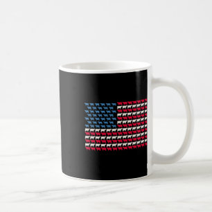Kuh Amerikanische Flagge Färse USA 4. Juli Farm Vi Kaffeetasse