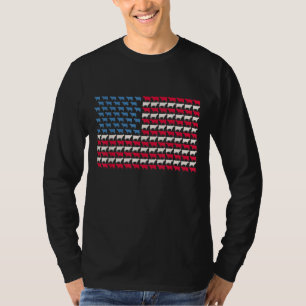 Kuh Amerikanische Flagge Heifer US 4. Juli Farm Ca T-Shirt