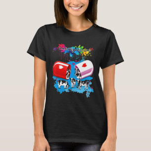 Kuh Antidepressivum Anti Depressiva Süßer Hund Neu T-Shirt